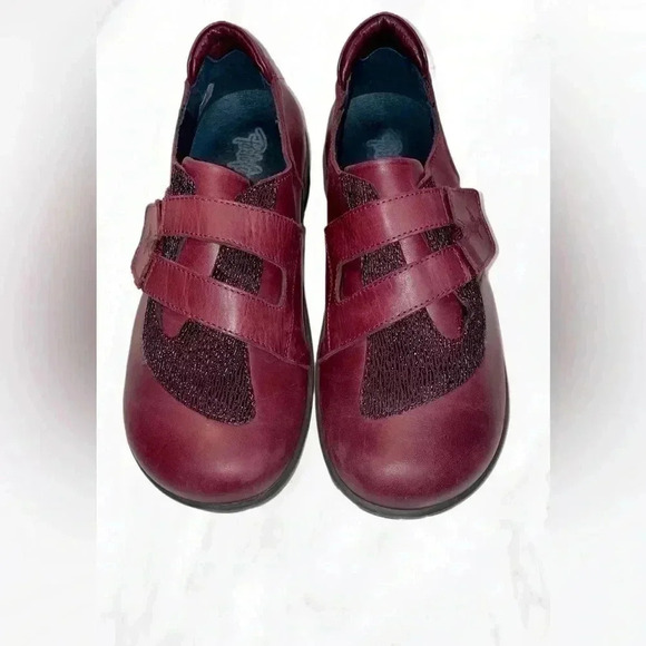 Portofino “ Berenjena Stretch“ orthodox friendly burgundy leather shoes 7 - Picture 2 of 5